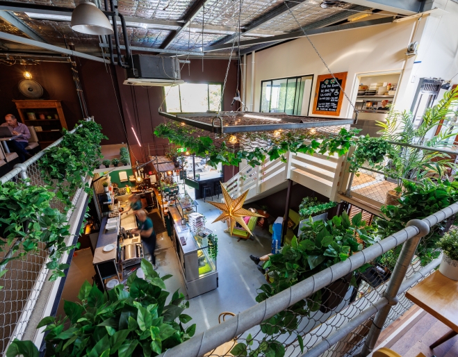 View from upstairs Lil Ego Cafe