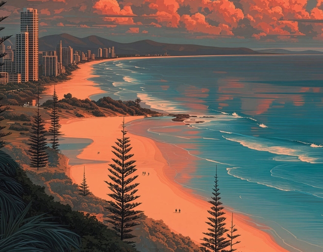 Queensland beach scene