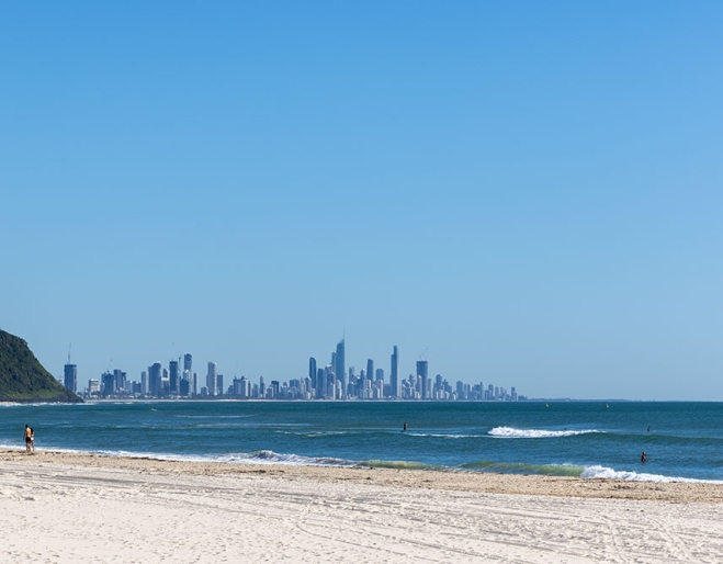 View of Palm Beach looking towards Surfers Paradise