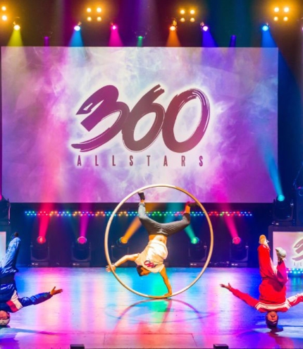Performers on stage 360-ALLSTARS