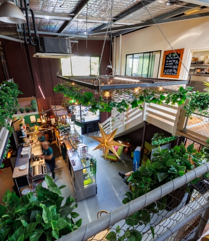 View from upstairs Lil Ego Cafe