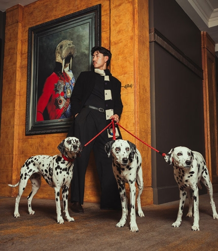 Dalmations in hallway QT Hotel
