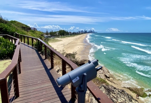 View from platform on Miami headland 