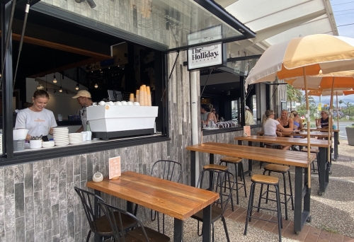 The Holliday. Coffee, Nobby Beach
