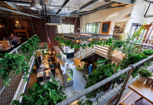 View from upstairs Lil Ego Cafe