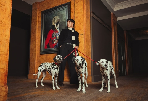 Dalmations in hallway QT Hotel
