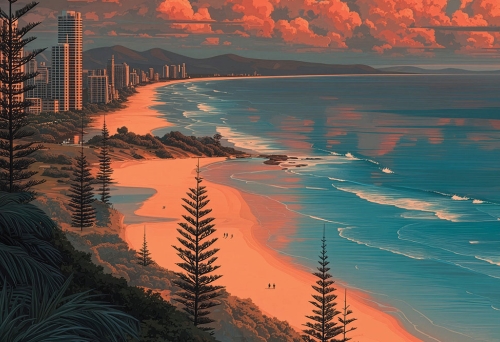 Queensland beach scene