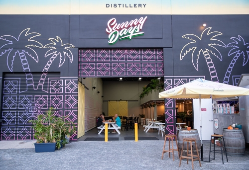Exterior facade of Sunny Days Distillery