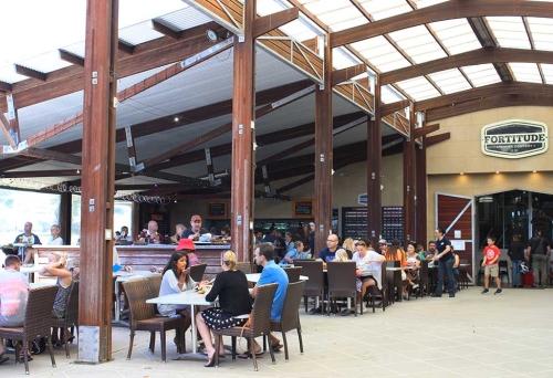 Exterior courtyard of Fortitude Brewing Company, Tamborine Mountain