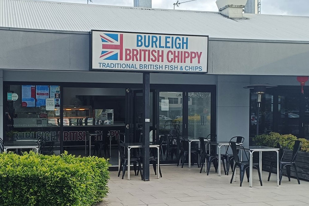 Exterior of Burleigh British Chippy