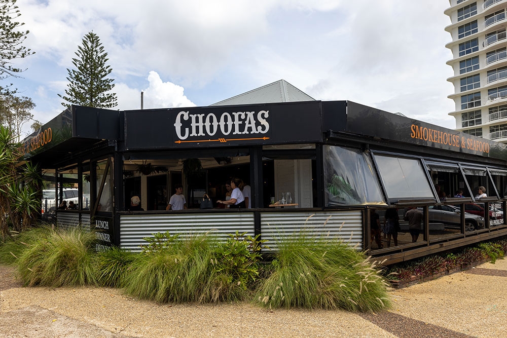 Exterior of Choofa's Smokehouse Coolangatta 