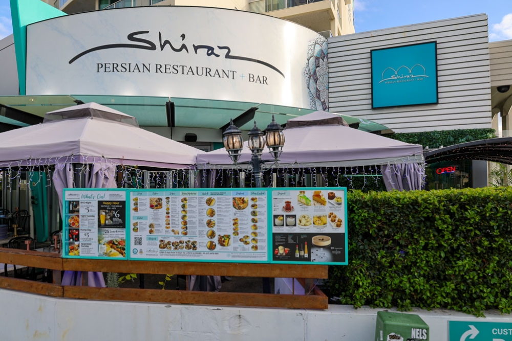Exterior view of Shiraz Persian Restaurant + Bar 