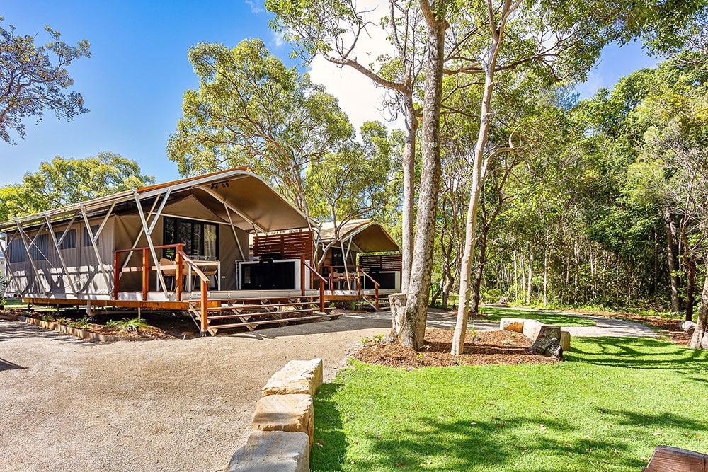 View of Glamping tents