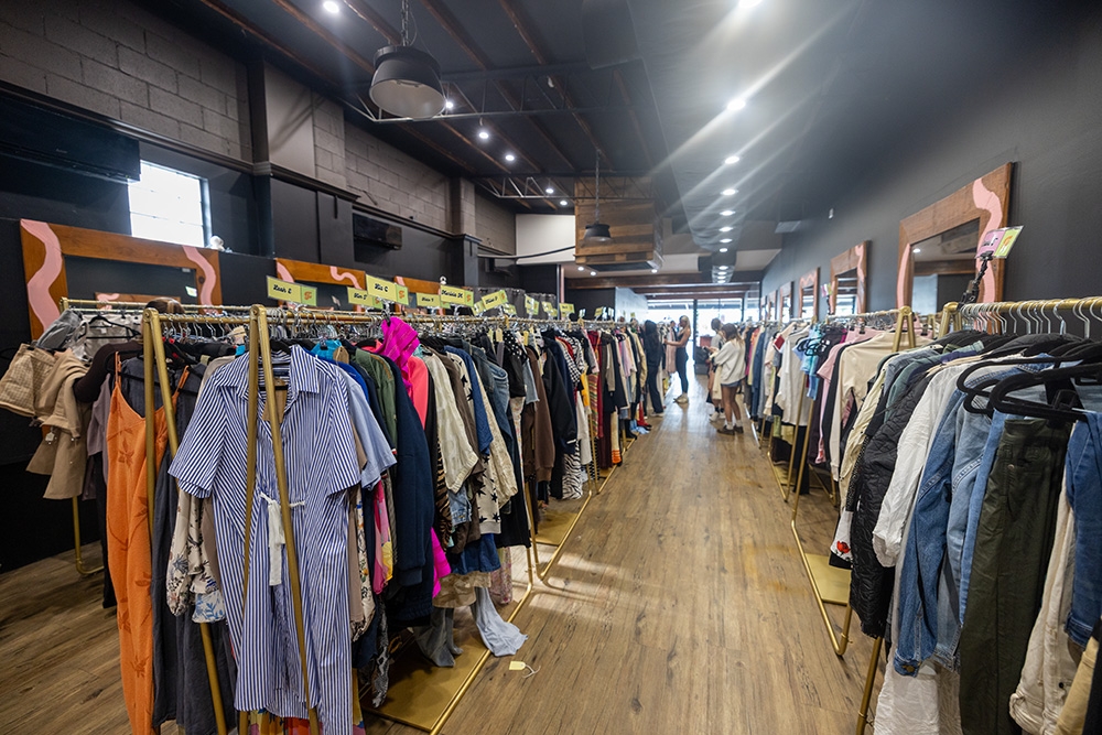 Racks of clothes