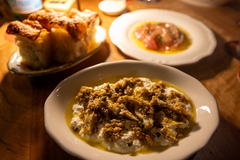 Bread and stracciatella