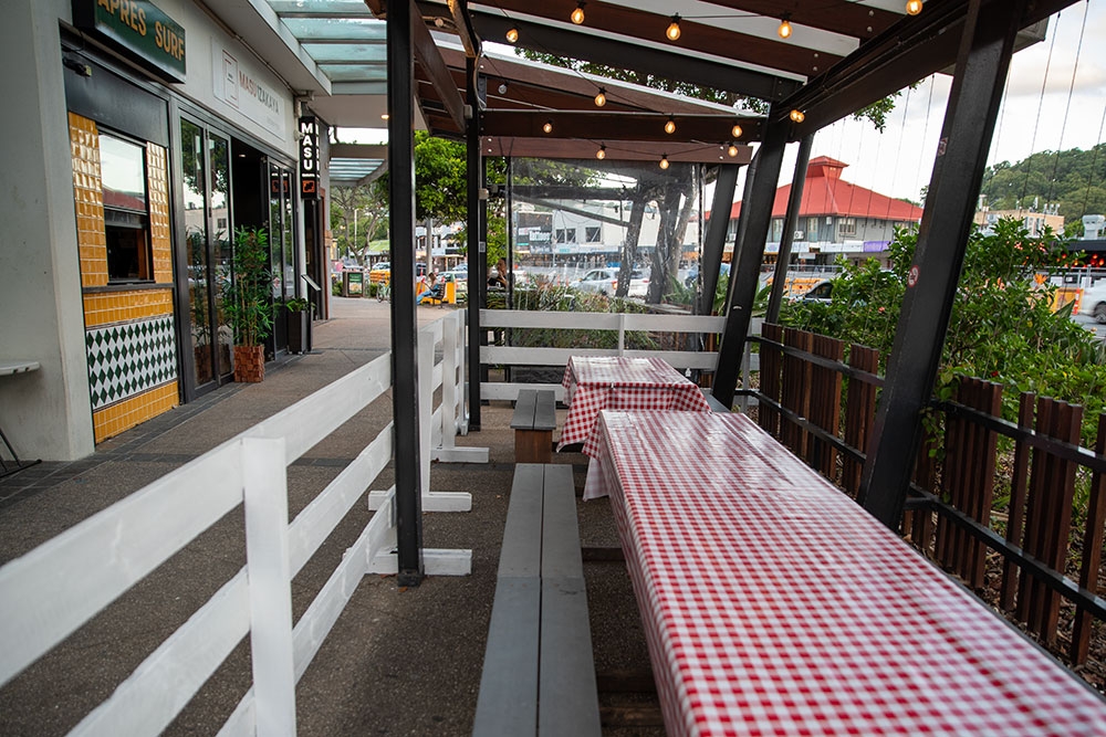 External venue with outdoor tables