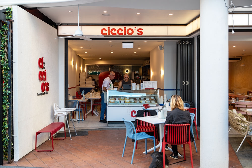 Exterior view of Ciccio's Pizza and Gelato Broadbeach