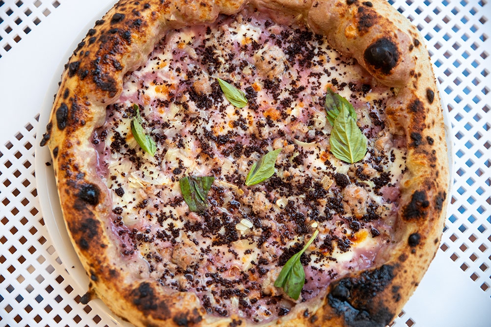Purple Rain pizza at Ciccio's Pizza & Gelato Broadbeach