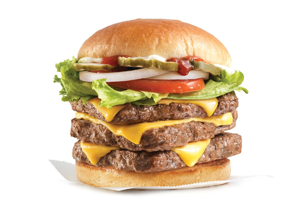 Classic Triple burger at Wendy's 