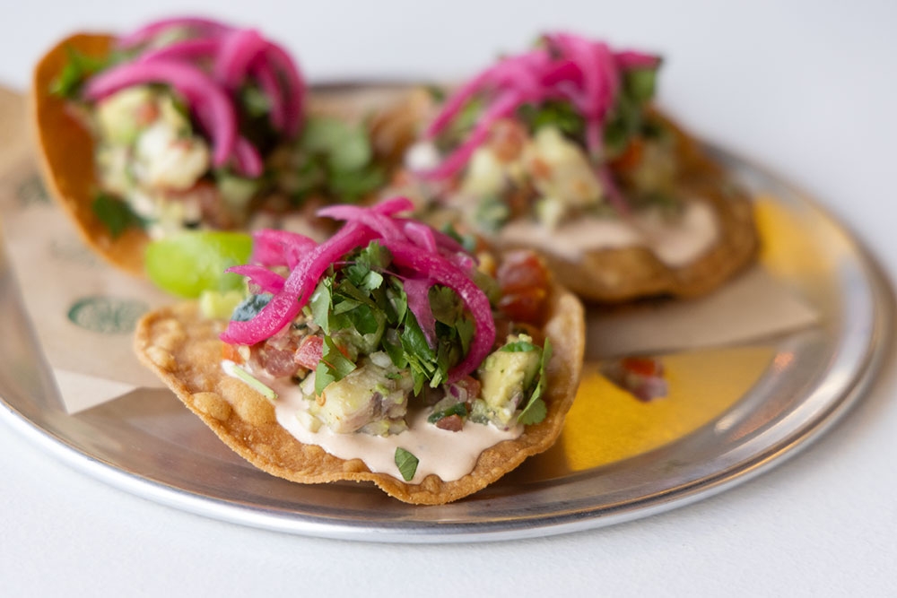 tres ceviche tostadas Costa Taco