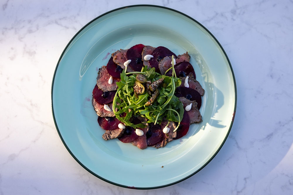 Beef Carpaccio at  Familiar Spirits