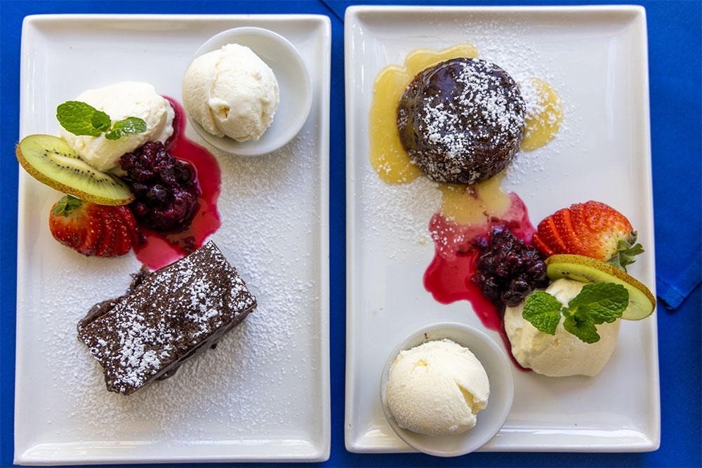 Dessert plates at George's Paragon