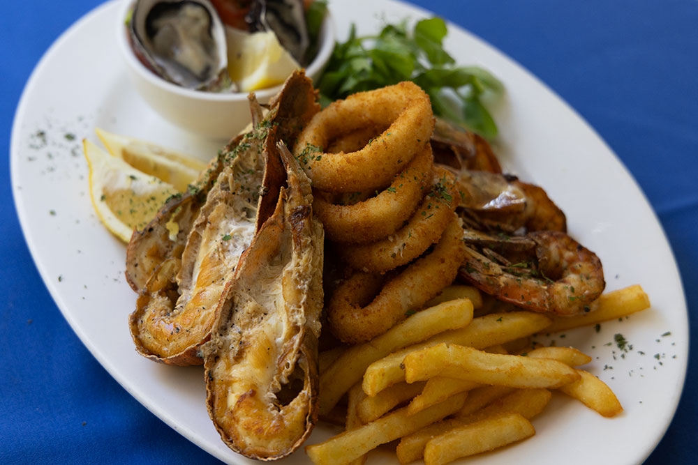 Seafood plate at George's Paragon