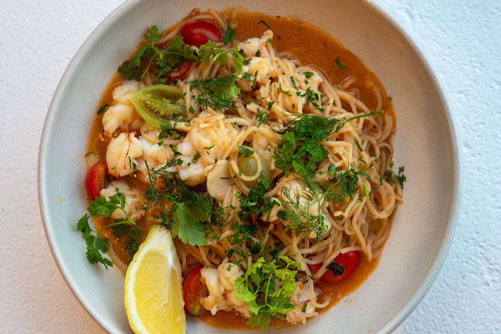Lobster spaghetti at Hanks Kirra