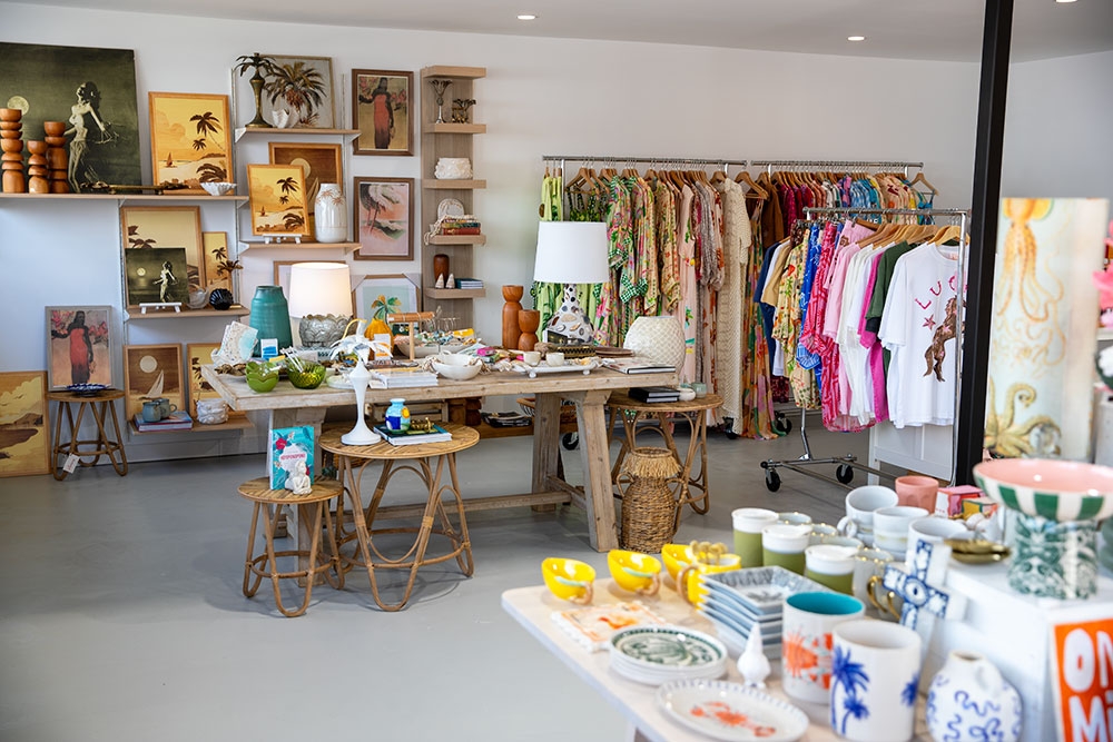 Homewares, clothing and vases