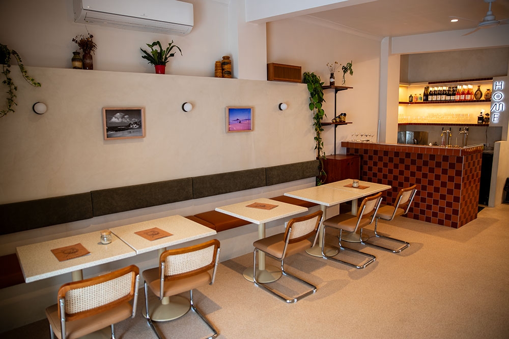 Indoor seating at Home cafe Currumbin Waters