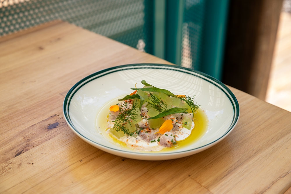 Kingfish Ceviche dish