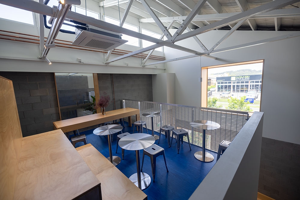 Chairs and tables on mezzanine Lobby Currumbin