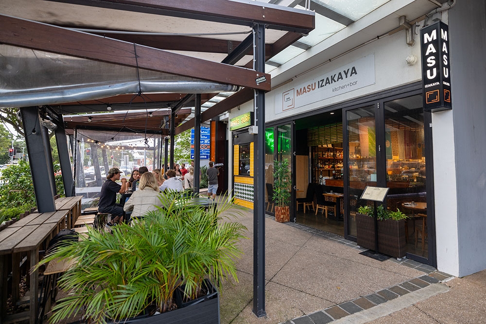 Outdoor seating at Masu Izakaya