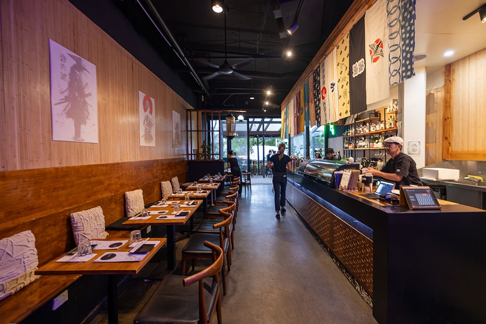 Interior and bar of Masu Izakaya 