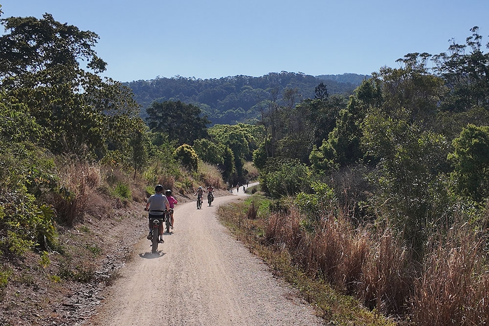 Cyclists on the Northern Rivers Rail Trail