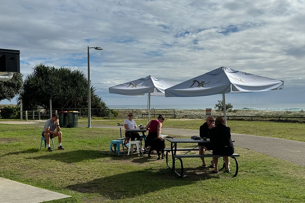 Seats with a beach view NK Cafe Kirra