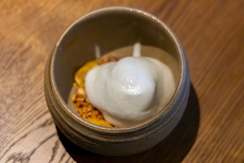 Sunrise lime pisco sour dessert at Norte