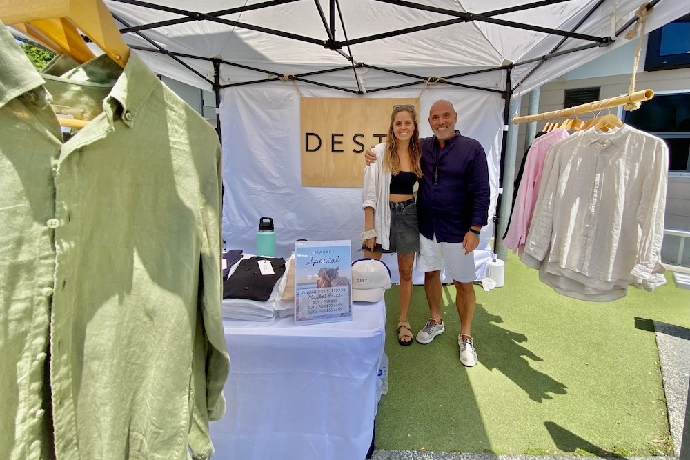 Clothing stall at Palm Beach Farmers' Market