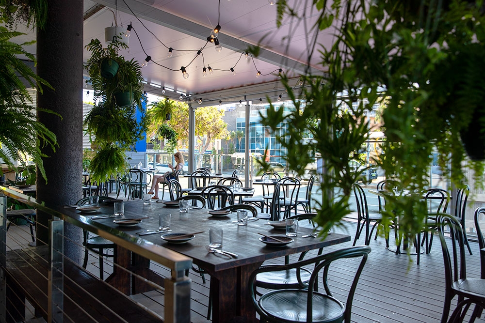 External venue patio with seating