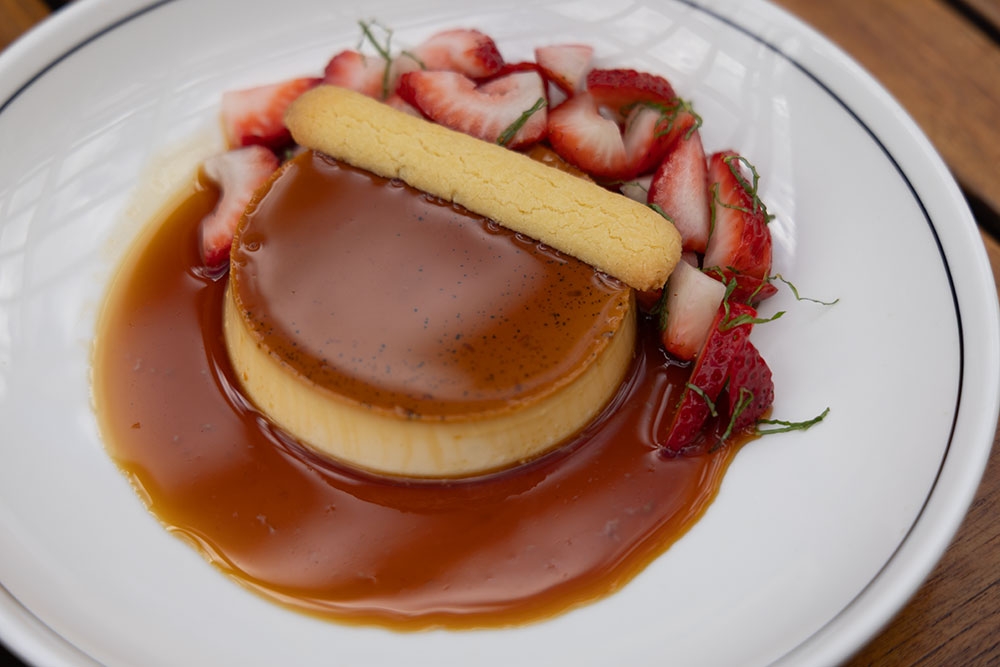 creme caramel at St Marthe Brasserie