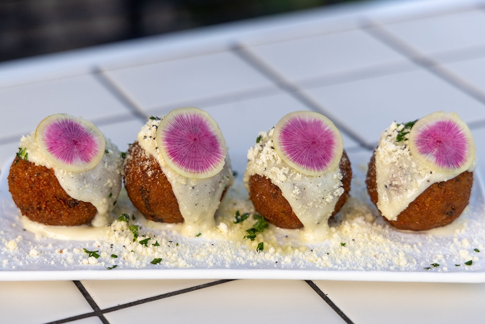 Plate of arancini at T'amero Pizza Tapas Bar