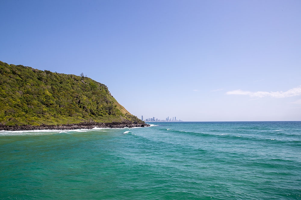 View of mouth of Tallebudgera Creek