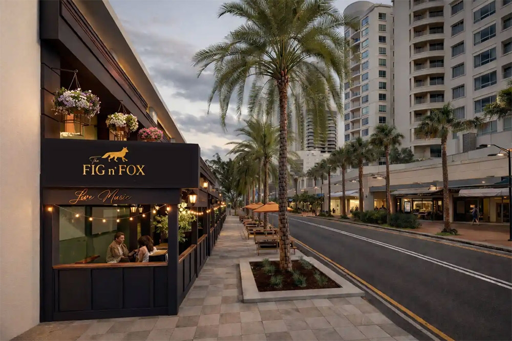 Render of the Fig'n'Fox street view