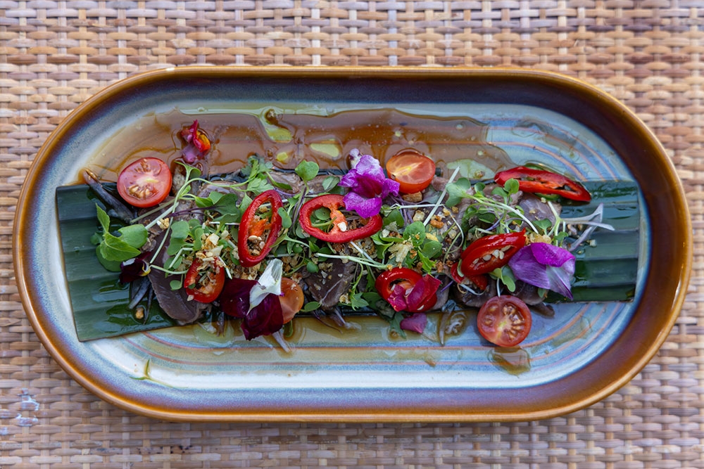 Wagyu beef tataki at The House of Bamboo