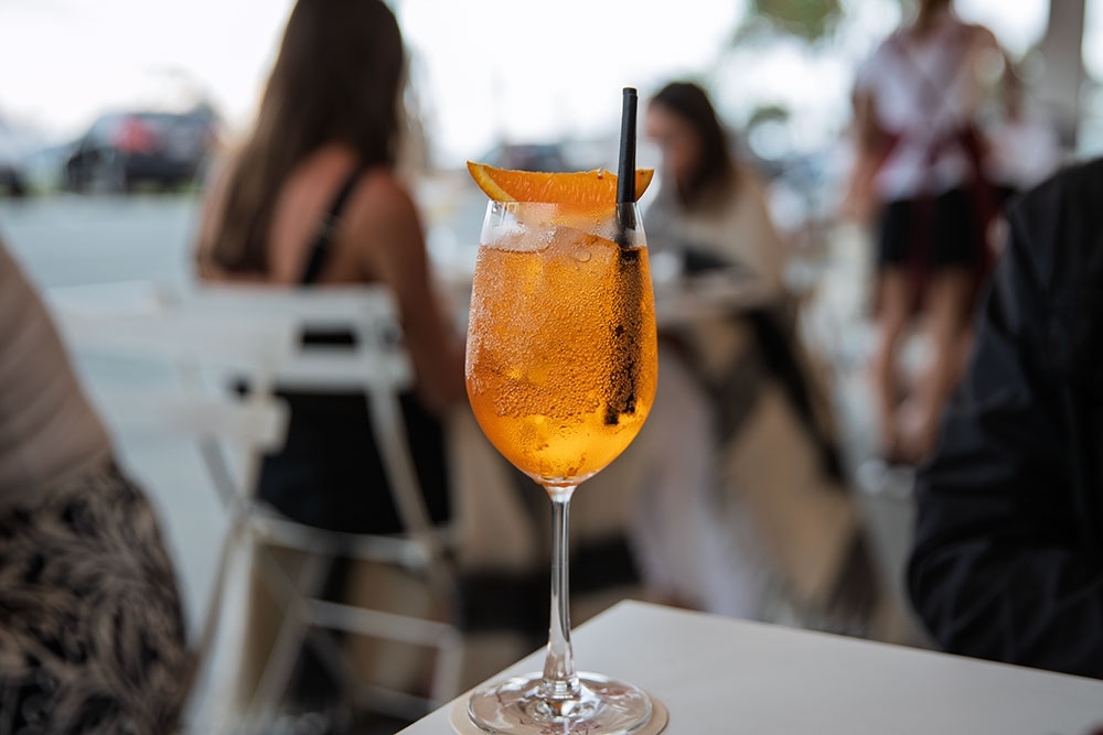 Spritz cocktail at Tommy's Italian