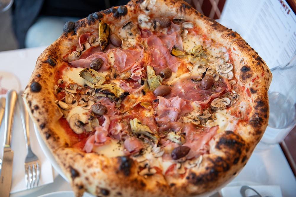 Capricciosa pizza at Tommy's Italian