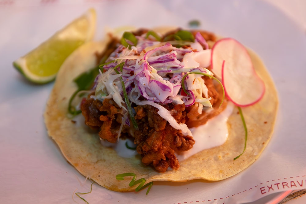 Refried beans taco at Tommy's Taco Bar Currumbin